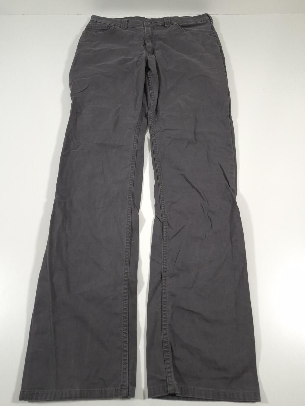 Carhartt Pants Mens 33x34 Gray Relaxed Straight Canvas 5 Pocket Workwear Stretch